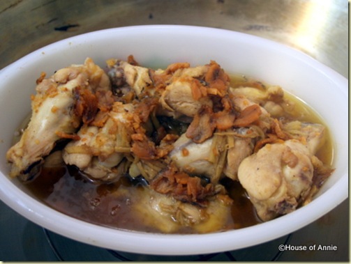 steamed chicken with salted fish