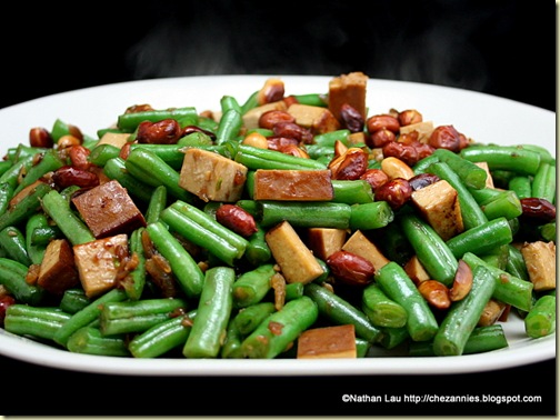 Stir-Fried Green Beans with Savory Tofu and Peanuts