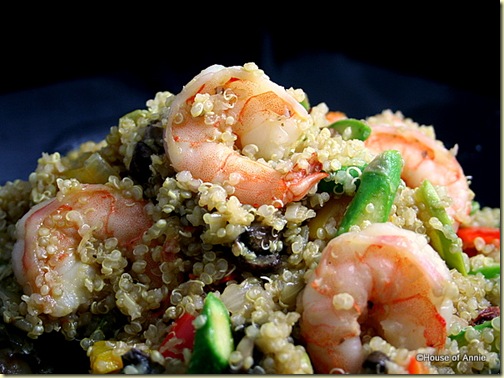 Quinoa Salad with Shrimp and Asparagus