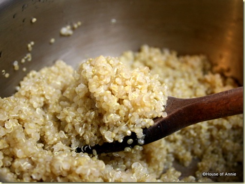Quinoa Simmered in Chicken Broth