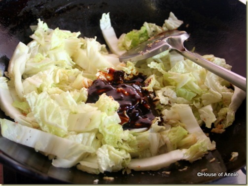 napa cabbage with hoisin sauce