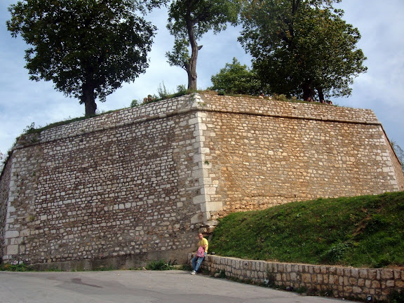 Me in front of a fortified hill