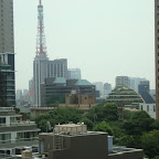 Vista del hotel en Tokio, pueden ver la torre de Tokio a la izquierda