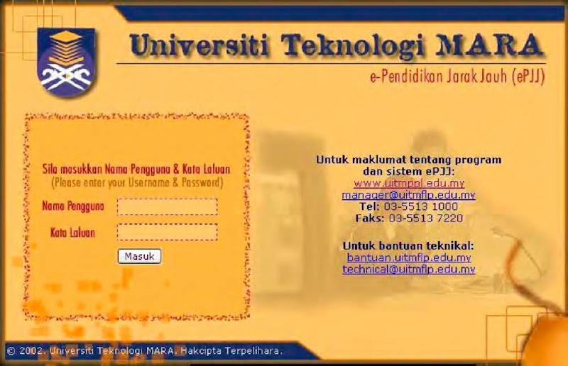 Portal of UiTM's e-DE 