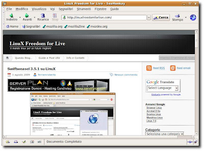 SeaMonkey 1.1.17 su Ubuntu 9.04