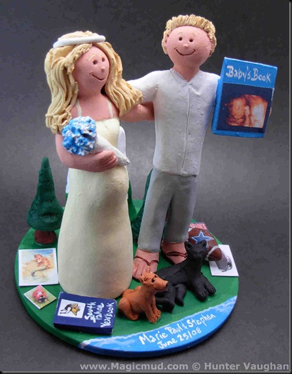 Pregnant Bride's Wedding Cake Topper