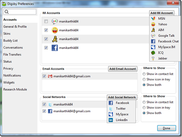 digsby Preferences