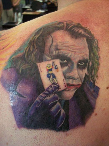 wicked jester tattoos. Ledger, the joker tattoos