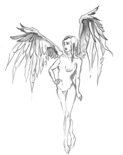 new angel wings tattoos art gallery is very good for the sexy girl