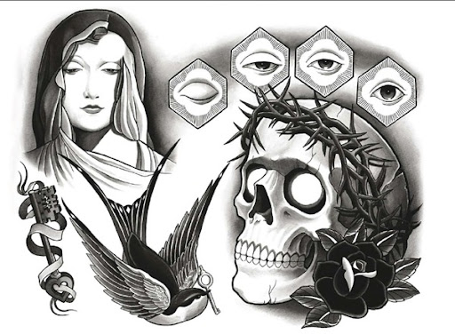 black and grey tattoos designs