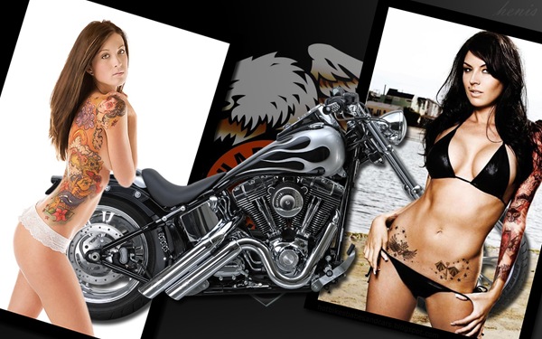 harley_davidson_6_and_hot_women_wallpaper