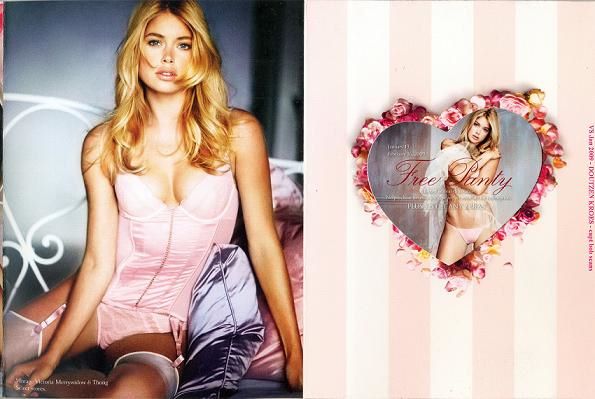 Doutzen Kroes In “Vintage Victoria” Postcard
