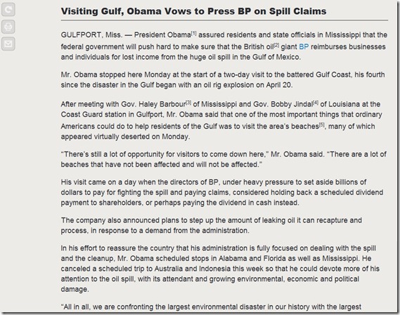 NY Times - Readability View