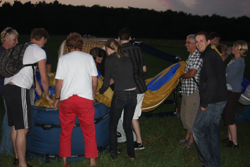 Ballonvaart vanuit Amersfoort, Hoogland over de Veluwe naar Vaassen.