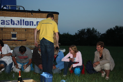 Ballonvaren met een groep van Exel naar Markelo.