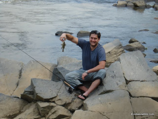 Jason @ Potomac River - first fish on fly rod, perch