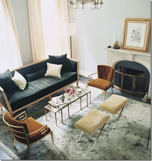 Gray   silver living room