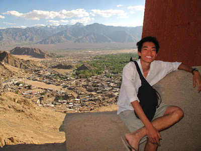 Me and the town of Leh. Mariana was testing her camera skills