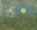 140 - La ficelle orange - 2006<br />
61 x 50 - Technique mixte or et cuivre