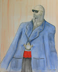 068 - Le Dandy - 1996<br />
78 x 100 - Aquarelle et lavis sur carton