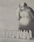172 - The Giant - 2007<br />
61 x 50 - Sable et encre de Chine sur toile