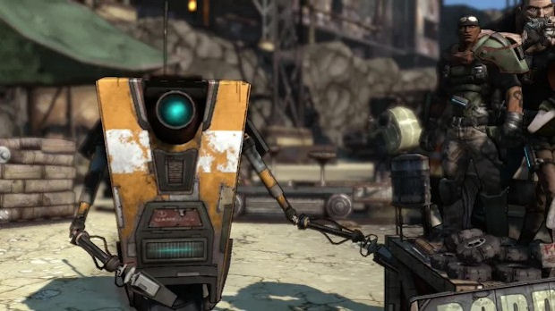 It's a box that talks. and rolls. It's a Claptrap. claptrap