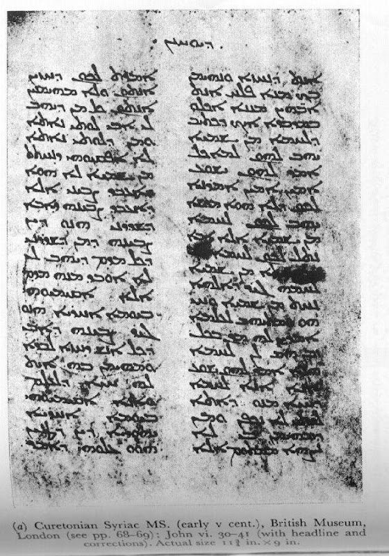 Curetonian Syriac