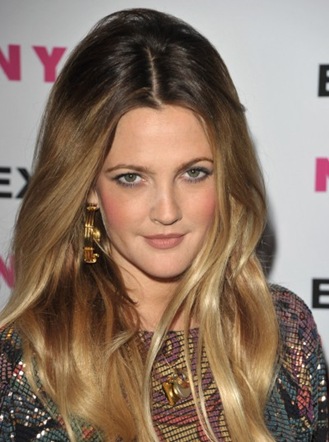 Drew-Barrymore-Nylon-party-ombre-hair