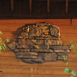 The shape of Romania on the house of a Romanian at Big Bear