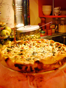 Quiche on Kitchen Counter