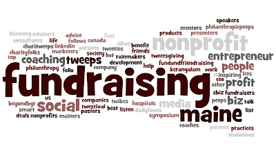 Fundraising coach branding on Twitter lists