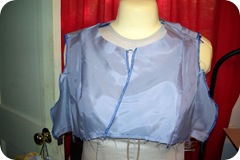 Upper bodice lining Upper bodice lining