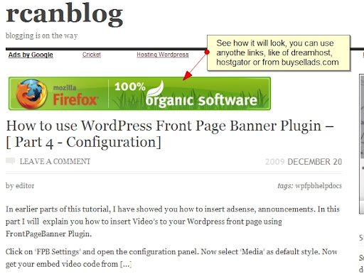 wpfpb affiliate2 How to use WordPress Front Page Banner Plugin   [ Part 5   Configuration]