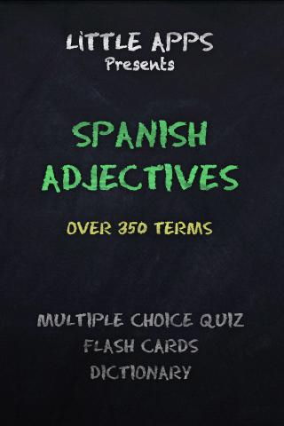 375 SPANISH ADJECTIVES Quiz