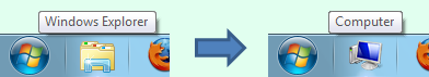 Customizing Windows 7 Taskbar Icon