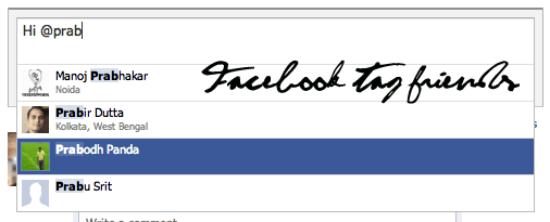 facebook tag friends with jquery