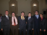 Mauricio Calais (Cooperprev), Prof. Ricardo Aguilera (consultor e palestrante), Prof. Marcos Rampazzo (economista), Sérgio Motta (CDL Bauru), Paulo Milreu (pmc&associados) e Gustavo Ferreira (pmc&associados).