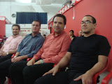 Professores da Uninove de Bauru e Botucatu, e da FMR - Faculdade Marechal Rondon de São Manuel, assistindo a palestra de Paulo Milreu, na II Semana de Extensão Universitária da Uninove Bauru.