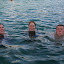 Swimming in the natural Crater Lake in Vysne Ruzbachy, Slovakia.