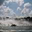 Maid of the Mist passing the American Falls.