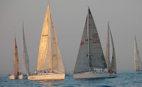 2007 Fleet / Tristate 2007-Vayu ducks La Tempete near finish of Monday_s race.JPG