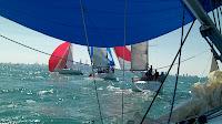 Other 2008 Events / Verve Cup 2008:  View of gybe mark rounding on the “T” course on Friday, from Mojo