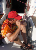 Bistate Regatta 2008 / Bistate 2008: Sunday's race to Chicago.  On Vayu, Rob takes bearings on the competition