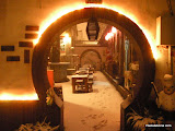 El albergue 7 sages es un autentico huton tradicional chino, y nevado esta precioso.