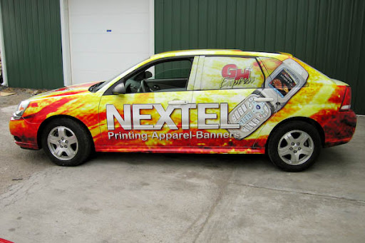Nextel - Full Vehicle Wrap - Advertisement - GH Express - Red and Yellow - 