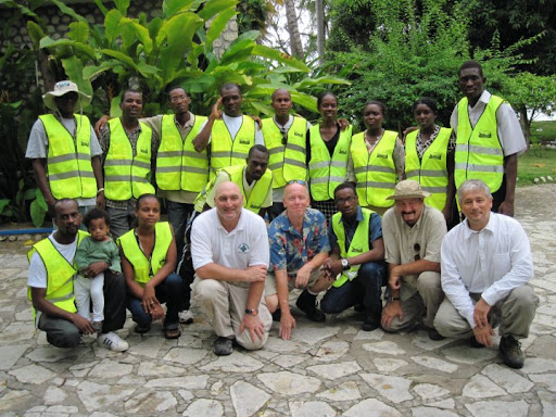 Our Montgomery County CERT Haiti team with the Montrouis Lifesavers' our sister team in Haiti.