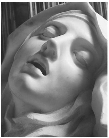 Detail of the Ecstasy of Saint Teresa of Avila by Gian Lorenzo Bernini. 