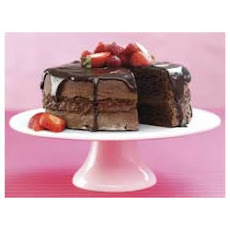 Glazed Chocolate-Sour Cream Cake
