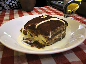 Reghina Margherita Italian Restaurant Park Road Colombo Tiramisu dessert being eaten with a spoon