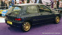 Renault Clio Williams on display at the Renault stand at the 2006 World Series by Renault, Donington Park, UK.